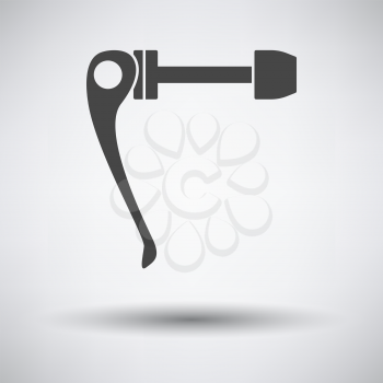 Bike Quick Release Icon. Dark Gray on Gray Background With Round Shadow. Vector Illustration.