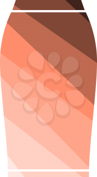 Business Pencil Skirt Icon. Flat Color Ladder Design. Vector Illustration.