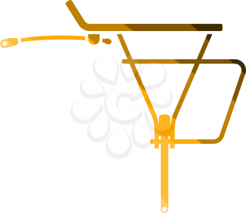 Bike Luggage Carrier Icon. Flat Color Ladder Design. Vector Illustration.