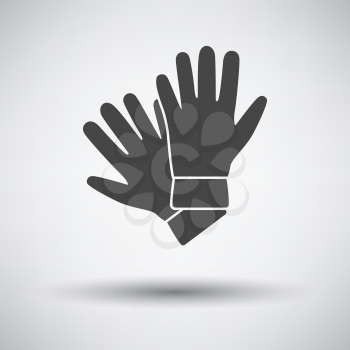 Criminal Gloves Icon. Dark Gray on Gray Background With Round Shadow. Vector Illustration.
