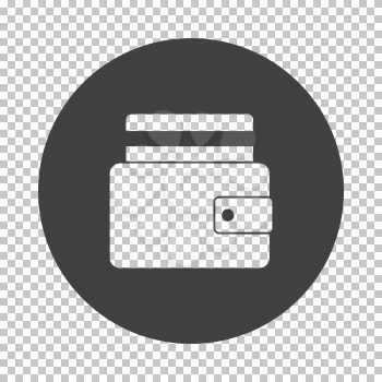 Credit Card Get Out From Purse Icon. Subtract Stencil Design on Tranparency Grid. Vector Illustration.