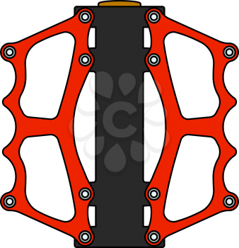 Bike Pedal Icon. Editable Outline With Color Fill Design. Vector Illustration.