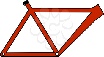 Bike Frame Icon. Editable Outline With Color Fill Design. Vector Illustration.