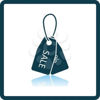 Discount Tags Icon. Square Shadow Reflection Design. Vector Illustration.
