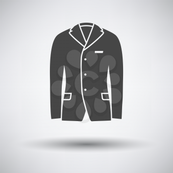 Business Suit Icon. Dark Gray on Gray Background With Round Shadow. Vector Illustration.