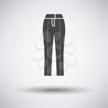 Business Woman Trousers Icon. Dark Gray on Gray Background With Round Shadow. Vector Illustration.