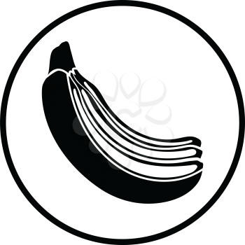 Icon of Banana. Thin circle design. Vector illustration.