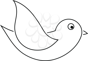 Bird icon. Thin line design. Vector illustration.
