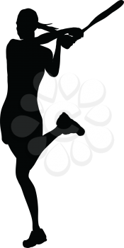 Tennis silhouette.  Black on white.  Vector illustration.