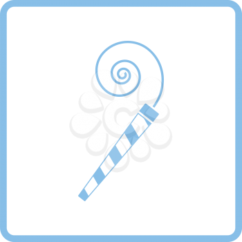 Party whistle icon. Blue frame design. Vector illustration.