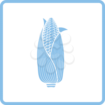 Corn icon. Blue frame design. Vector illustration.