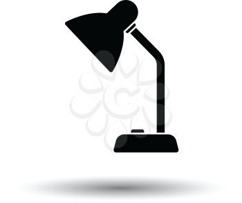 Lamp icon. White background with shadow design. Vector illustration.