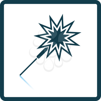Party sparkler icon. Shadow reflection design. Vector illustration.