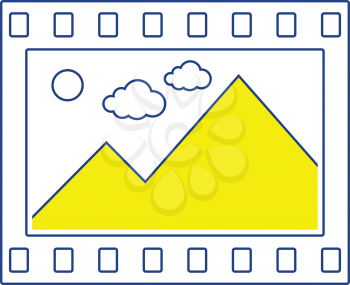 Film frame icon. Thin line design. Vector illustration.