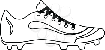 Baseball boot icon. Thin line design. Vector illustration.