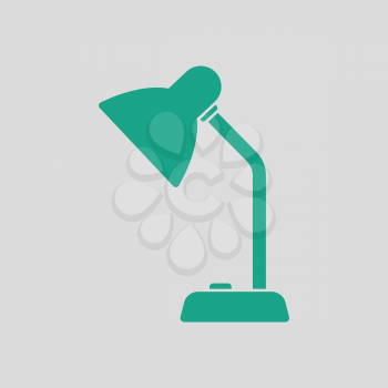 Lamp icon. Gray background with green. Vector illustration.