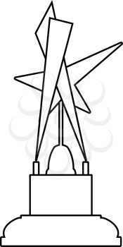 Cinema award icon. Thin line design. Vector illustration.