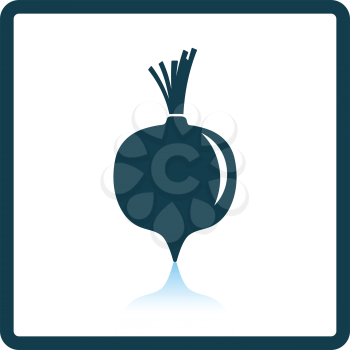 Beetroot  icon. Shadow reflection design. Vector illustration.