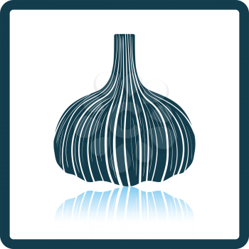 Garlic  icon. Shadow reflection design. Vector illustration.