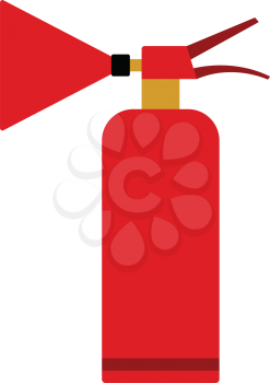 Extinguisher icon. Flat color design. Vector illustration.