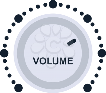 Volume control icon. Flat color design. Vector illustration.
