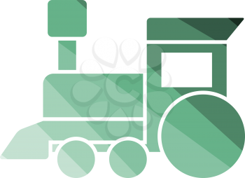 Train toy icon. Flat color design. Vector illustration.