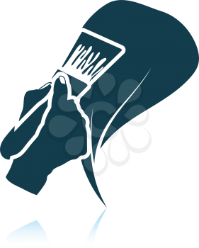 Painting hair icon. Shadow reflection design. Vector illustration.