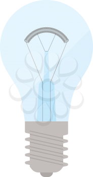 Electric bulb icon. Flat color design. Vector illustration.