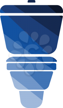 Toilet bowl icon. Flat color design. Vector illustration.
