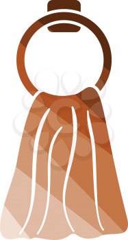 Hand towel icon. Flat color design. Vector illustration.
