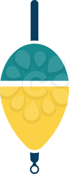 Icon of float . Flat color design. Vector illustration.