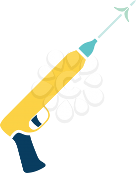 Icon of Fishing  speargun . Flat color design. Vector illustration.
