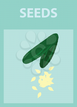 Seed pack icon. Flat color design. Vector illustration.