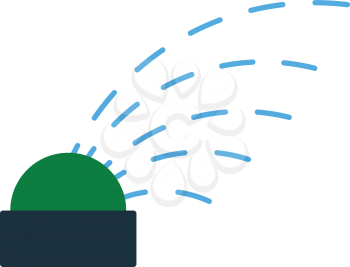 Automatic watering icon. Flat color design. Vector illustration.