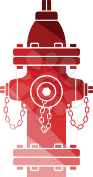 Fire hydrant icon. Flat color design. Vector illustration.