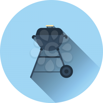 Flat design icon of barbecue in ui colors. Vector illustration.