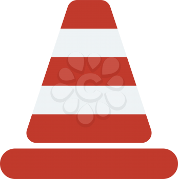 Icon of Traffic cone. Flat design. Vector illustration.
