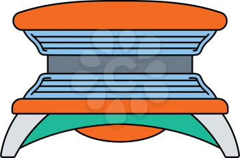 Flat design icon of Solarium in ui colors. Vector illustration.