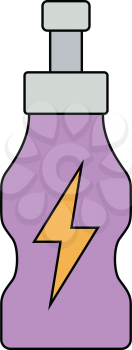 Flat design icon of Energy drinks bottle in ui colors. Vector illustration.