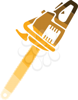 Hammer icon. Flat color design. Vector illustration.