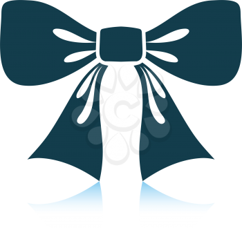 Party bow icon. Shadow reflection design. Vector illustration.