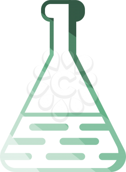 Medical flask icon. Flat color design. Vector illustration.