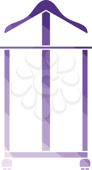 Hanger stand icon. Flat color design. Vector illustration.