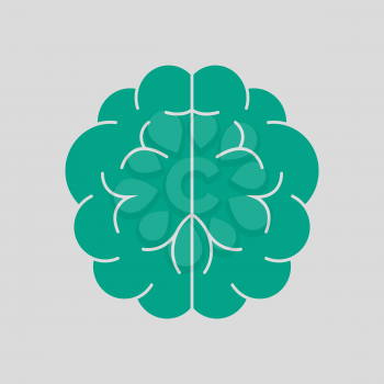 Brainstorm Icon. Green on Gray Background. Vector Illustration.