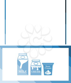Milk market department icon. Flat color design. Vector illustration.