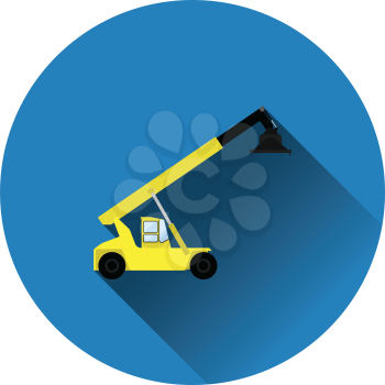 Port loader icon. Flat color with shadow design. Vector illustration.