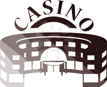 Casino building icon. Flat color design. Vector illustration.