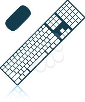 Keyboard icon. Shadow reflection design. Vector illustration.
