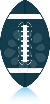 American football icon. Shadow reflection design. Vector illustration.