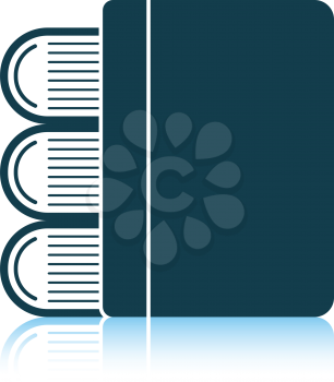 Stack of books icon. Shadow reflection design. Vector illustration.
